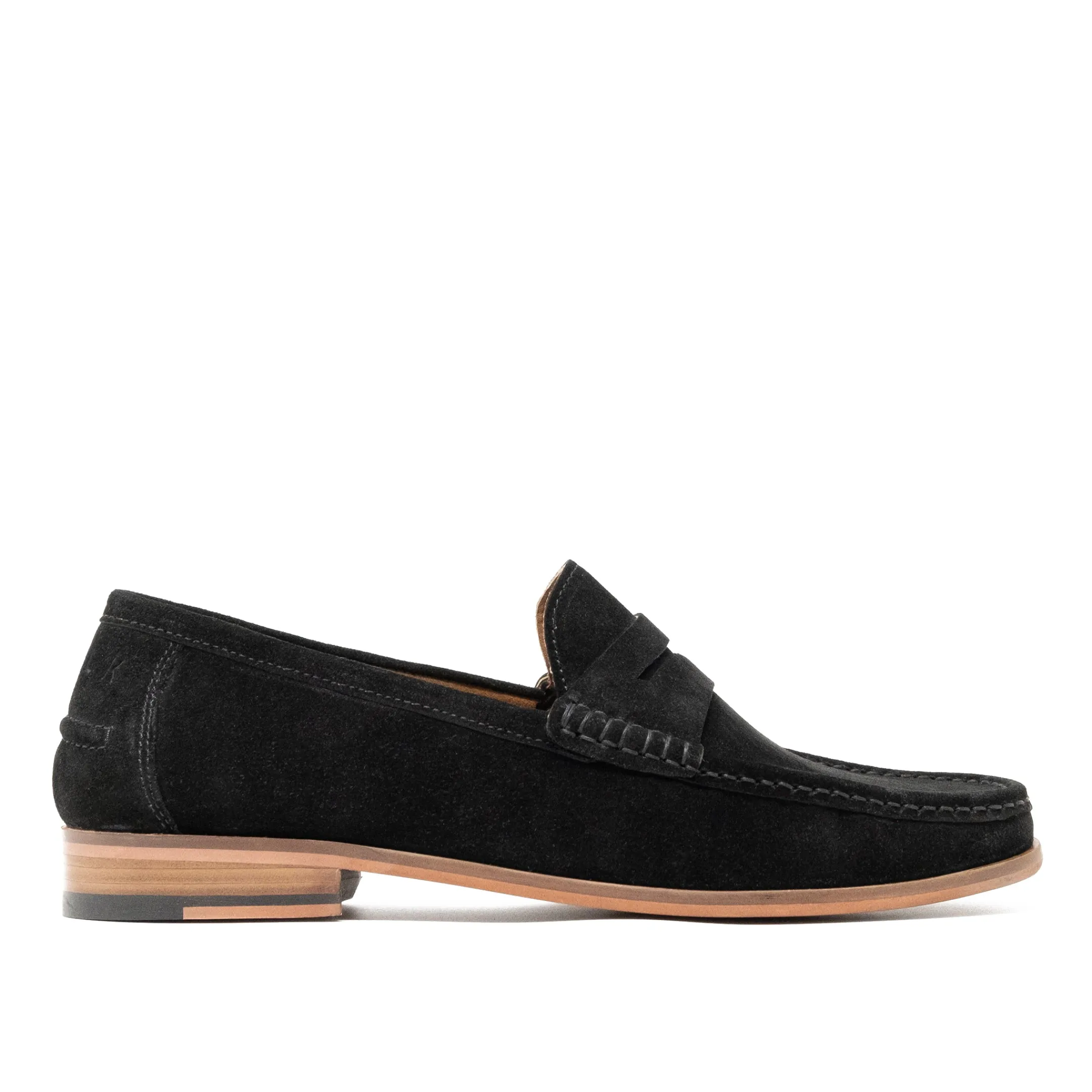 Hot Walk London Tino Saddle Loafer Black Suede