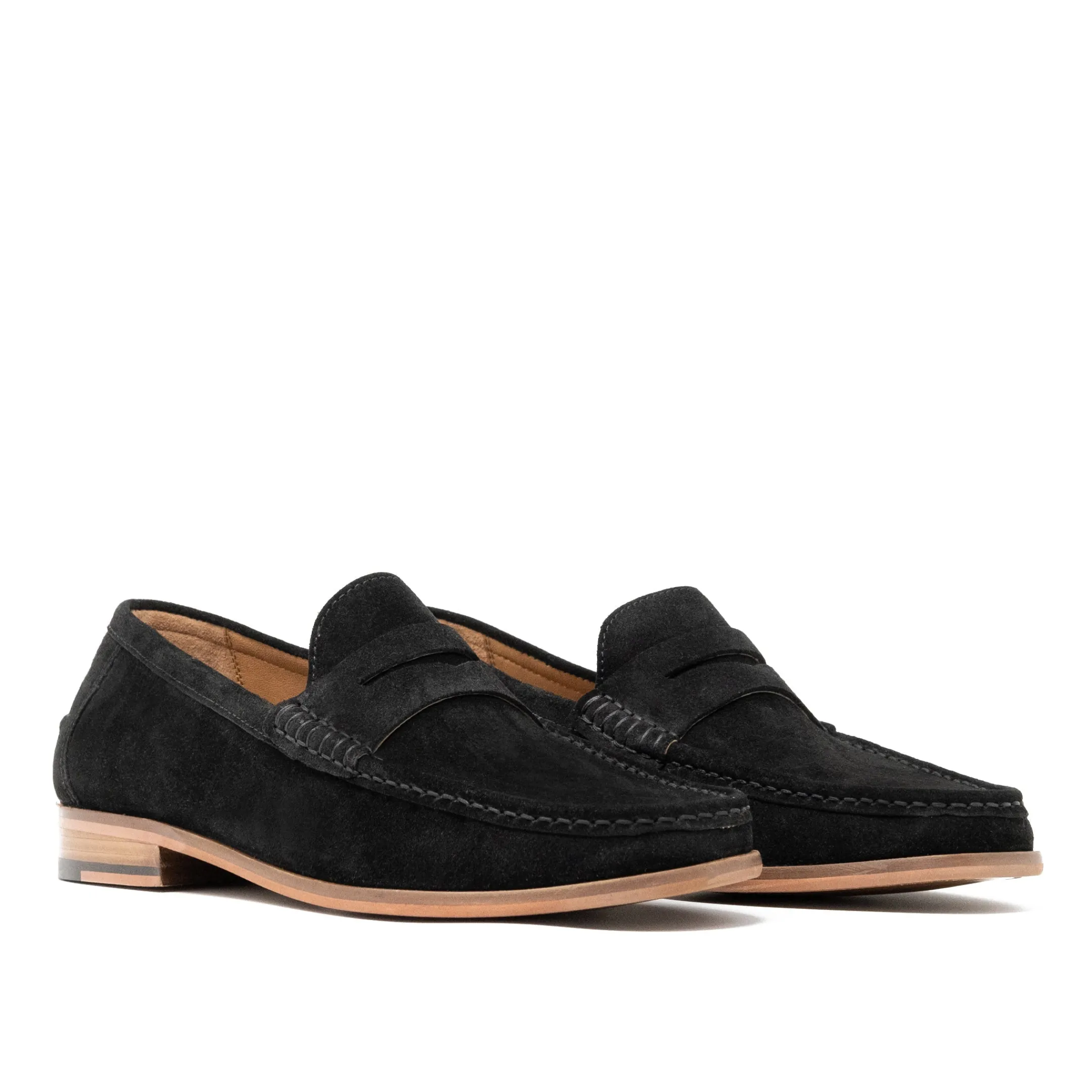 Hot Walk London Tino Saddle Loafer Black Suede