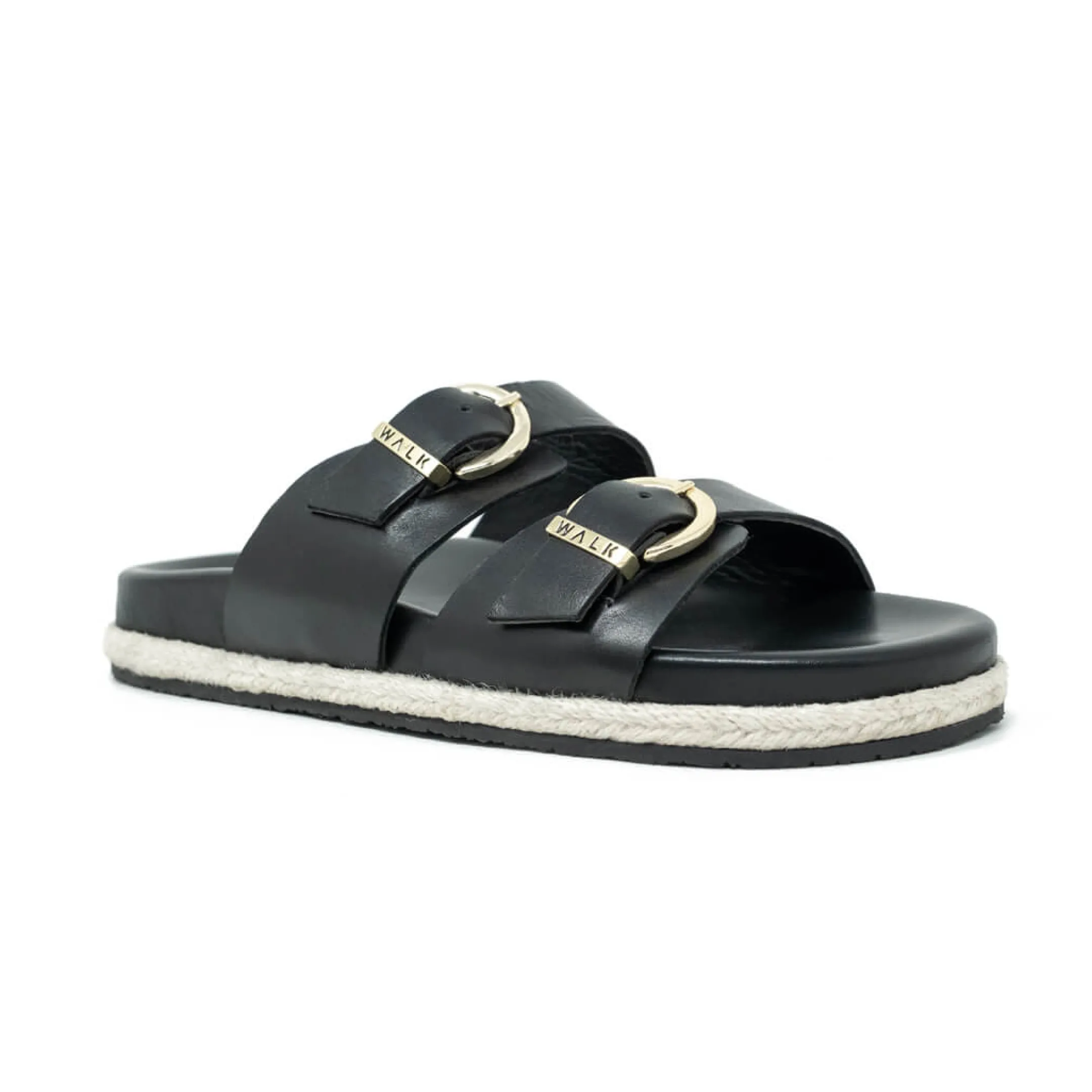 New Walk London Valencia Sandal Black