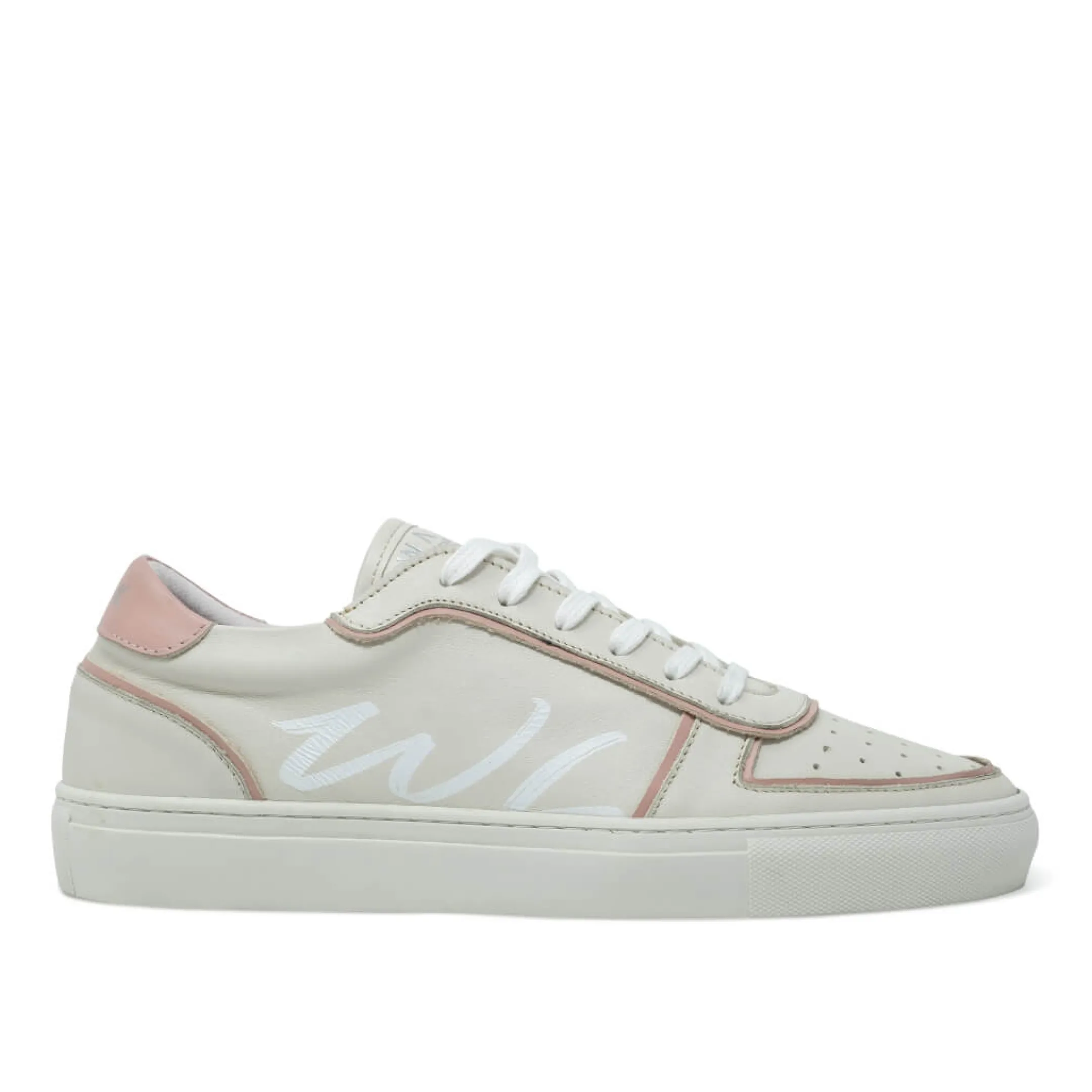 New Walk London Valley Sneaker Off White & Nude