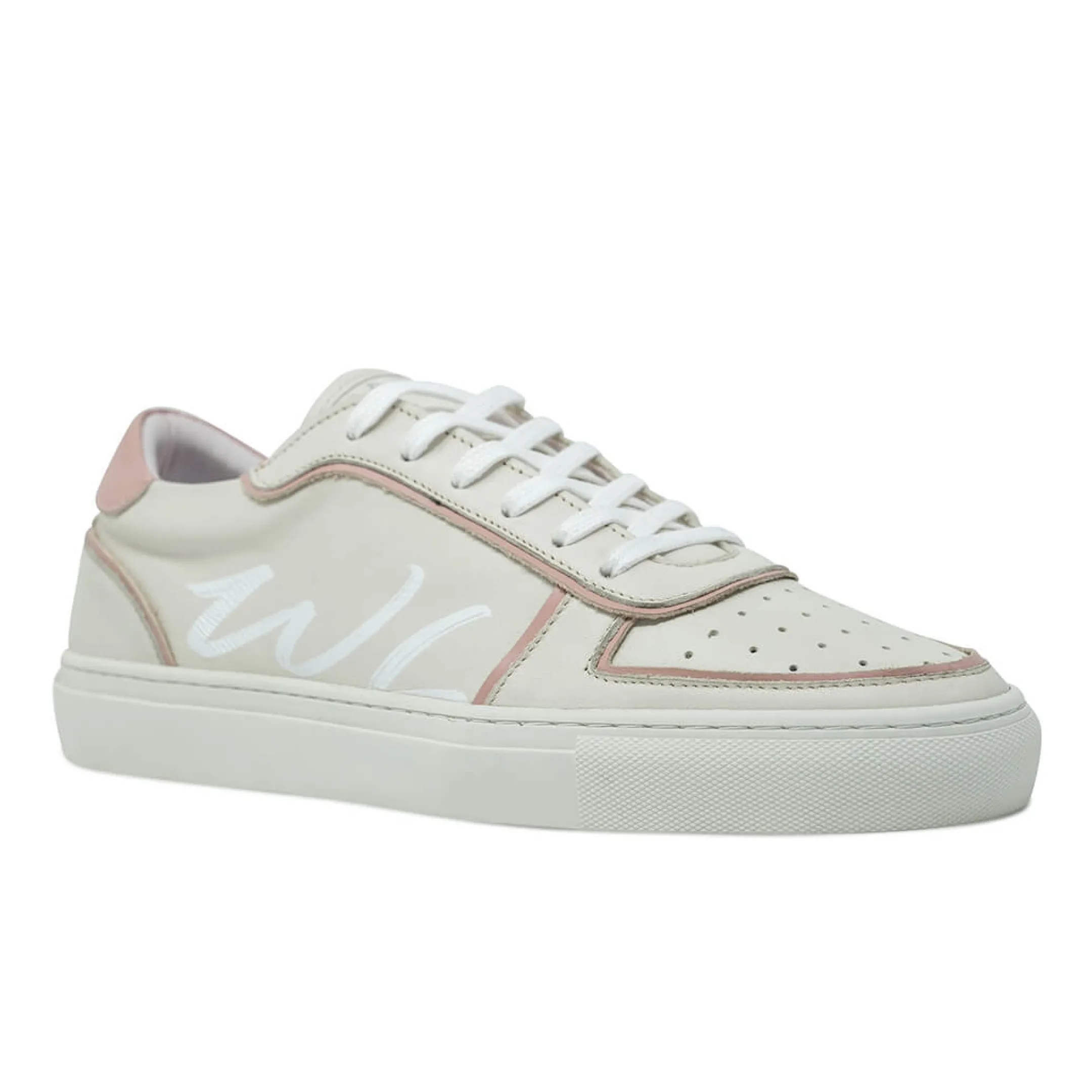 New Walk London Valley Sneaker Off White & Nude